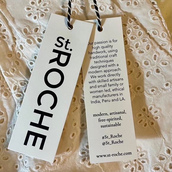 St. Roche Lace Shorts White Cream Elastic New with Tags - Picture 8 of 16